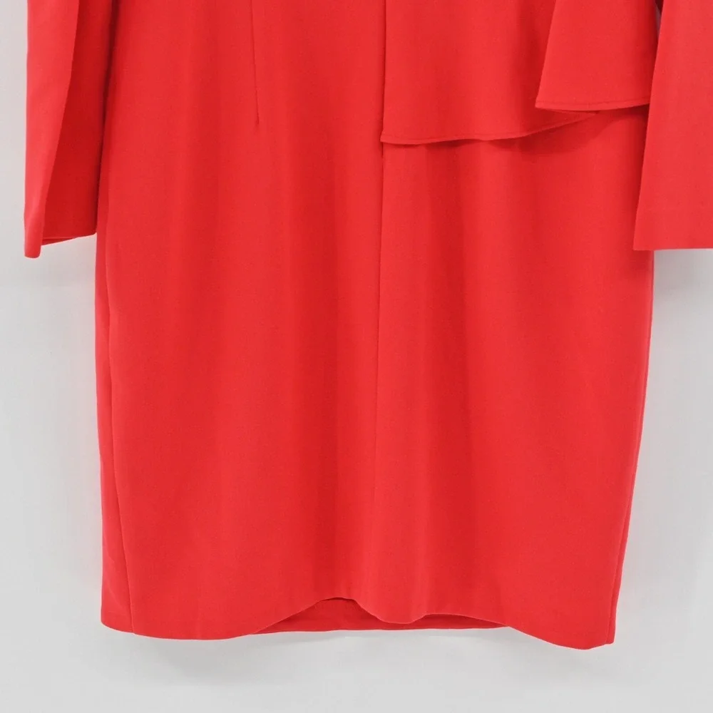 BLACK HALO Tava Dress Size 6‎ Red Glamorous Ruffle Romantic Elegant Mini Sheath - Picture 13 of 13